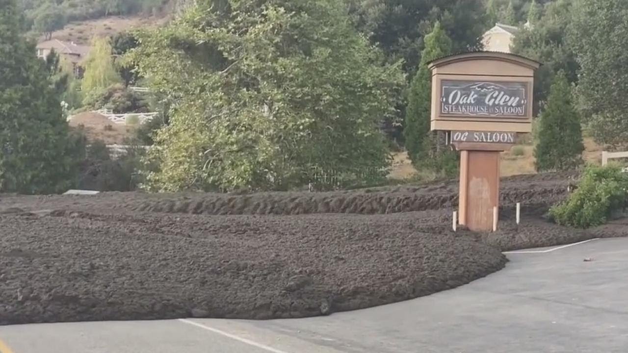 Mudslide destroys restaurant in Yucaipa