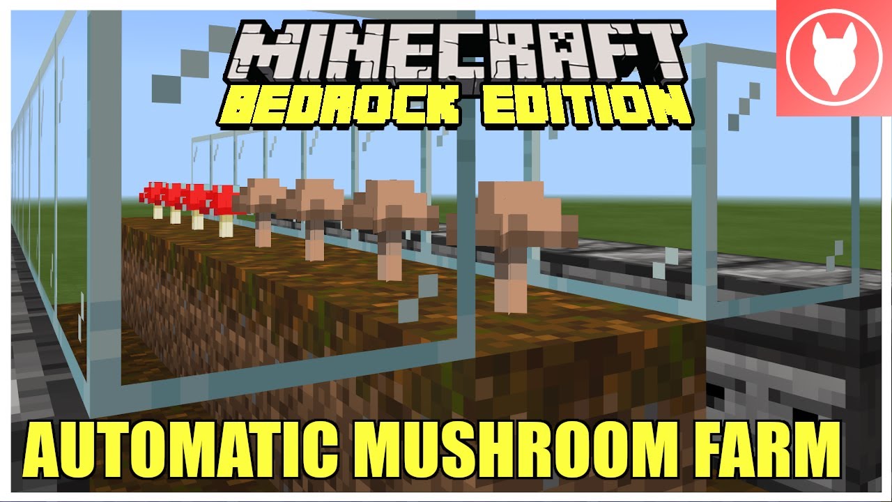Minecraft Bedrock - Automatic Mushroom Farm Tutorial (Xbox/PS4/MCPE/Windows 10/Switch)