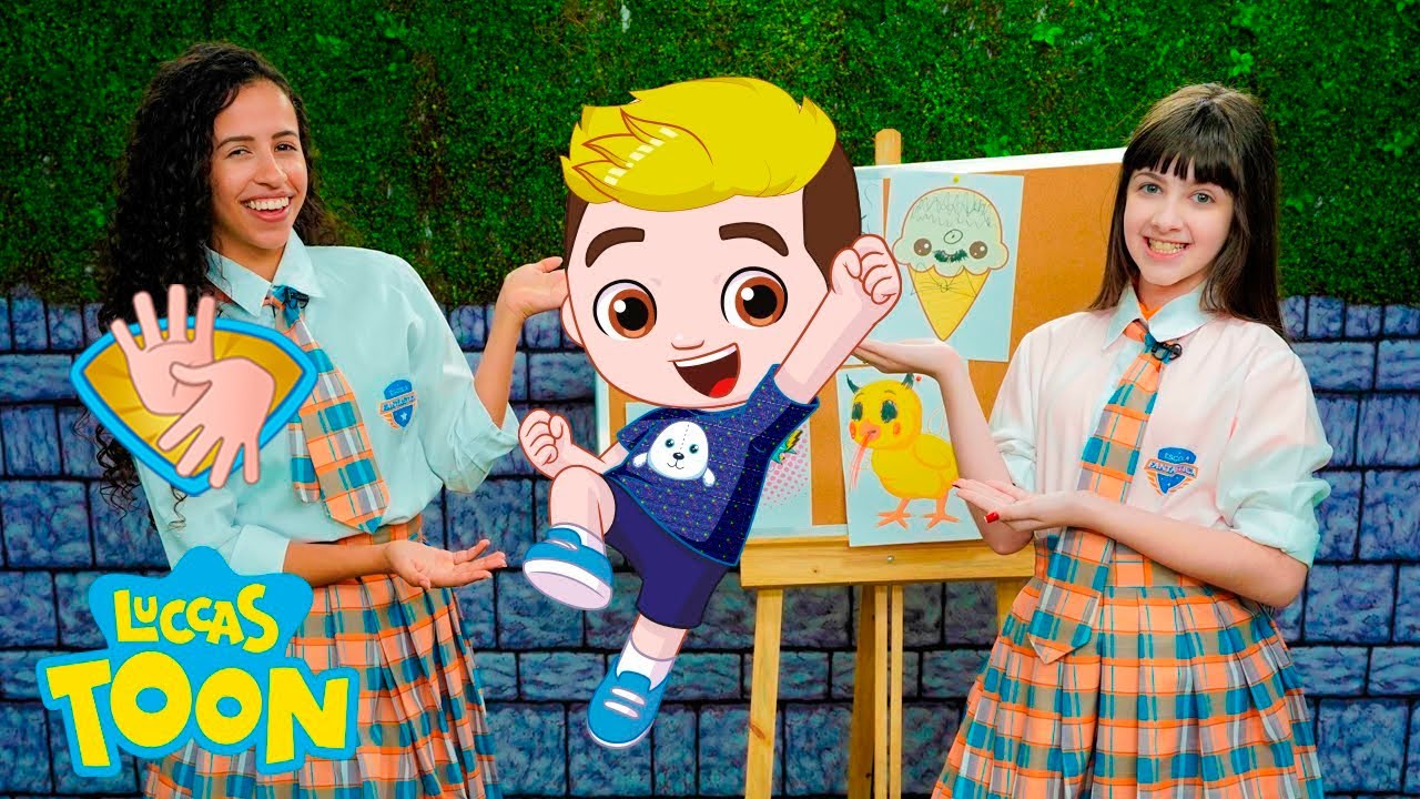 👋🏻LIBRAS👋🏾 DESENHO DO LUCCAS NETO GANHOU VIDA NA ESCOLA FANTÁSTICA