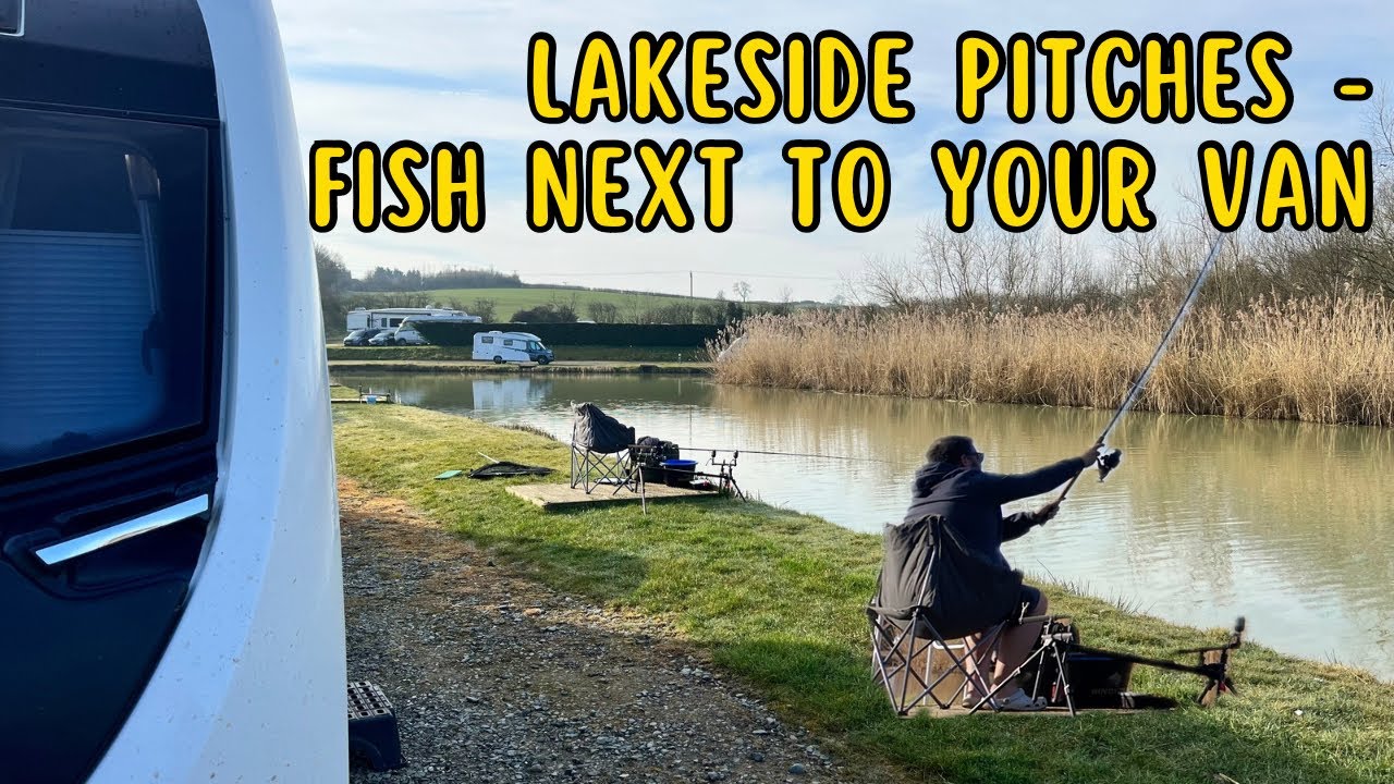 Pitched up and right next to the lake!