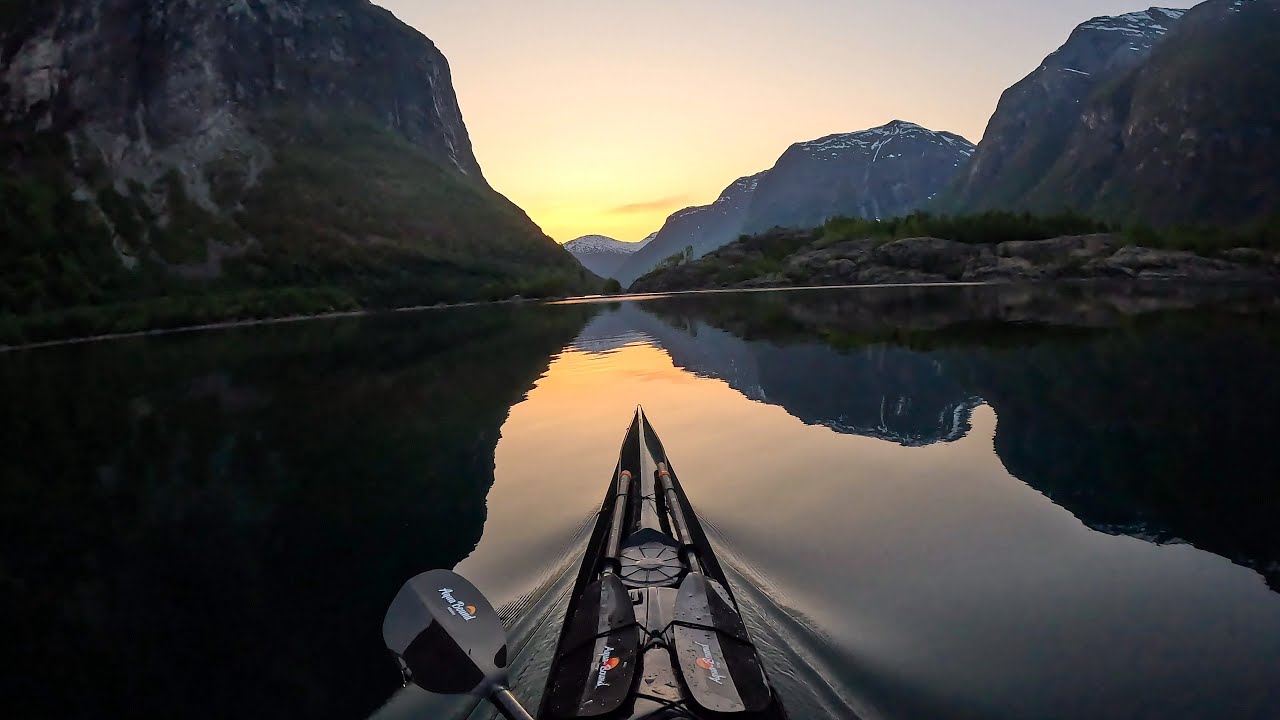 Kayaking on Lovatnet Norway, 4K GoPro 11