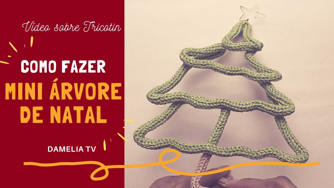Como fazer MINI ÁRVORE em TRICOTIN | Tutorial de Natal