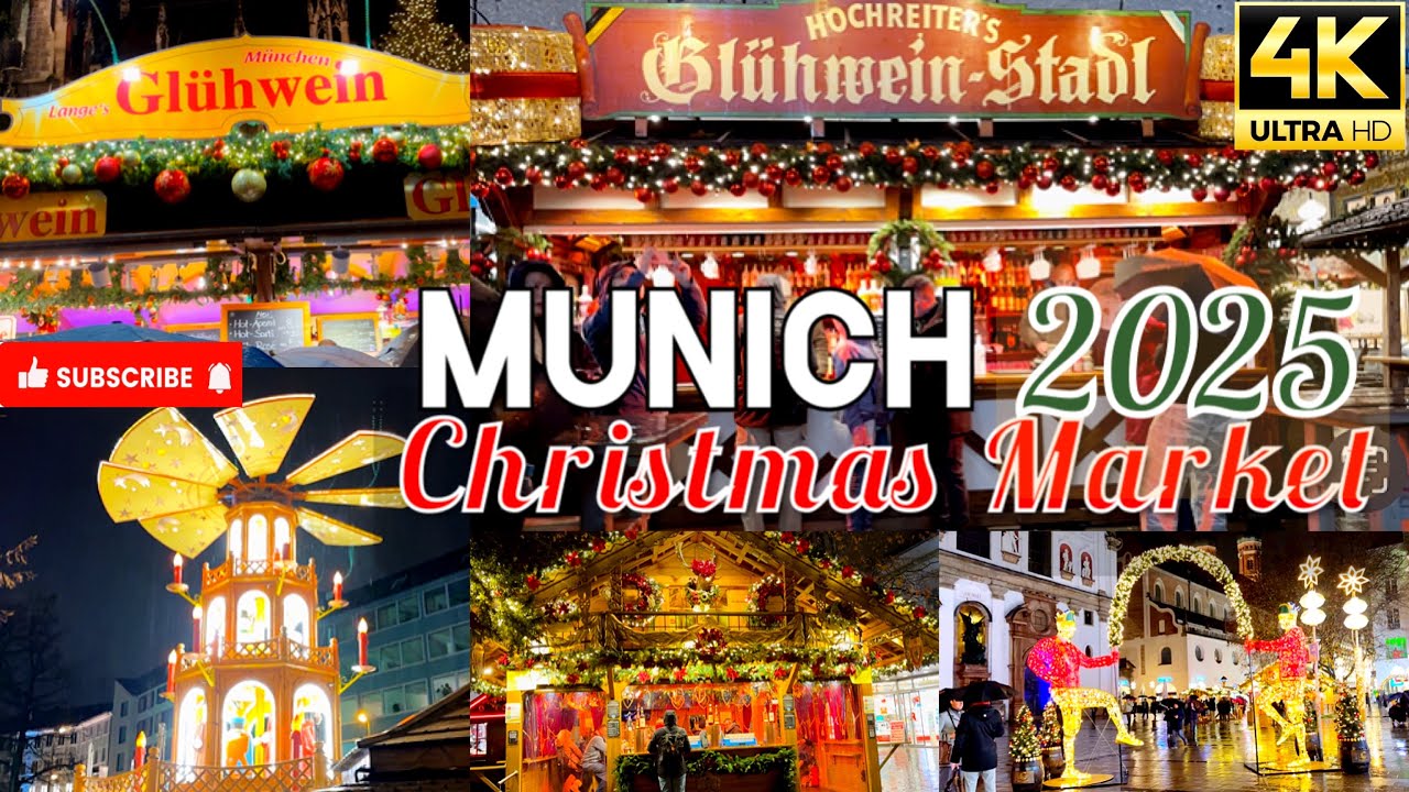 Christmas Markt December 2025 | Weihnachten Markt at Marienplatz | Christkindlmarkt in München 4K 