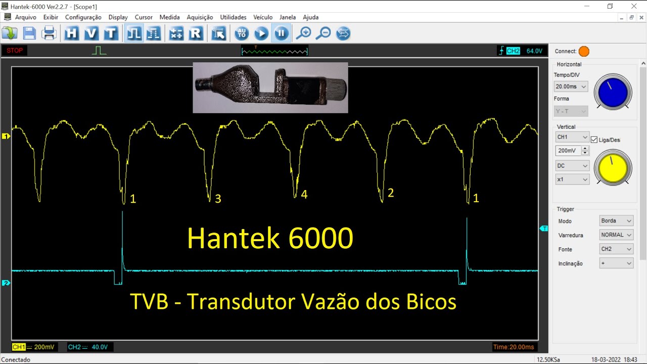 TVB - Transdutor de Vazão de Bicos no HANTEK
