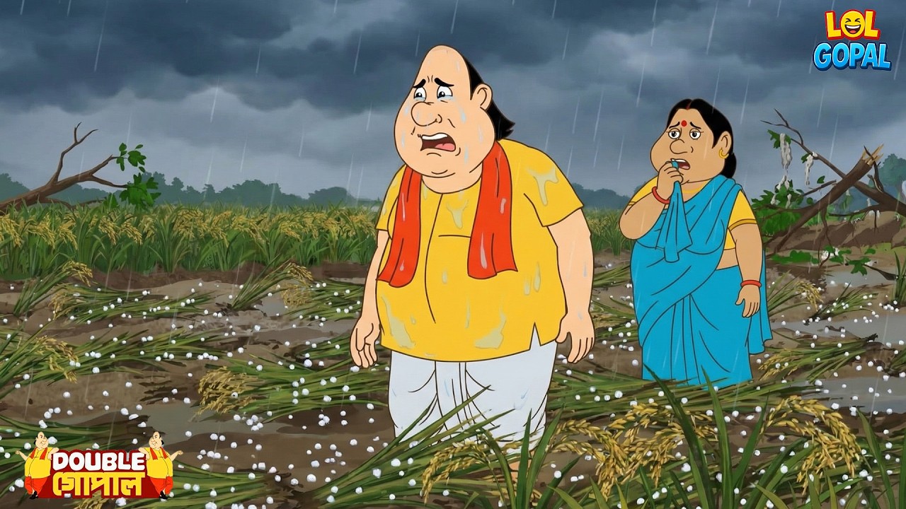 ভয়ঙ্কর শিলাবৃষ্টিতে গোপাল দাদার ধানের পুরো ফসল নষ্ট হয়ে গেল! | Gopal Bhar (Bengali) Fun With Gopal