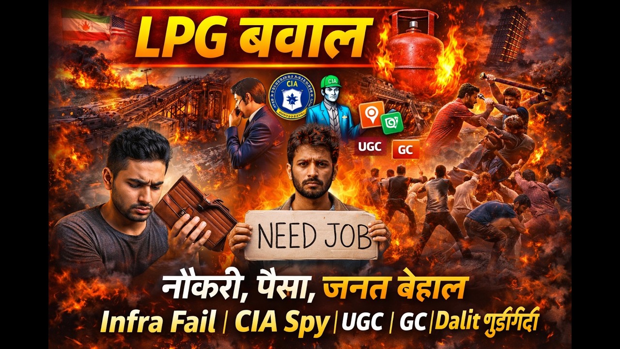LPG बवाल । नौकरी, पैसा, जनता बेहाल । Infra Fail । CIA Spy । UGC । GC । Dalit गुंडागर्दी । Iran War
