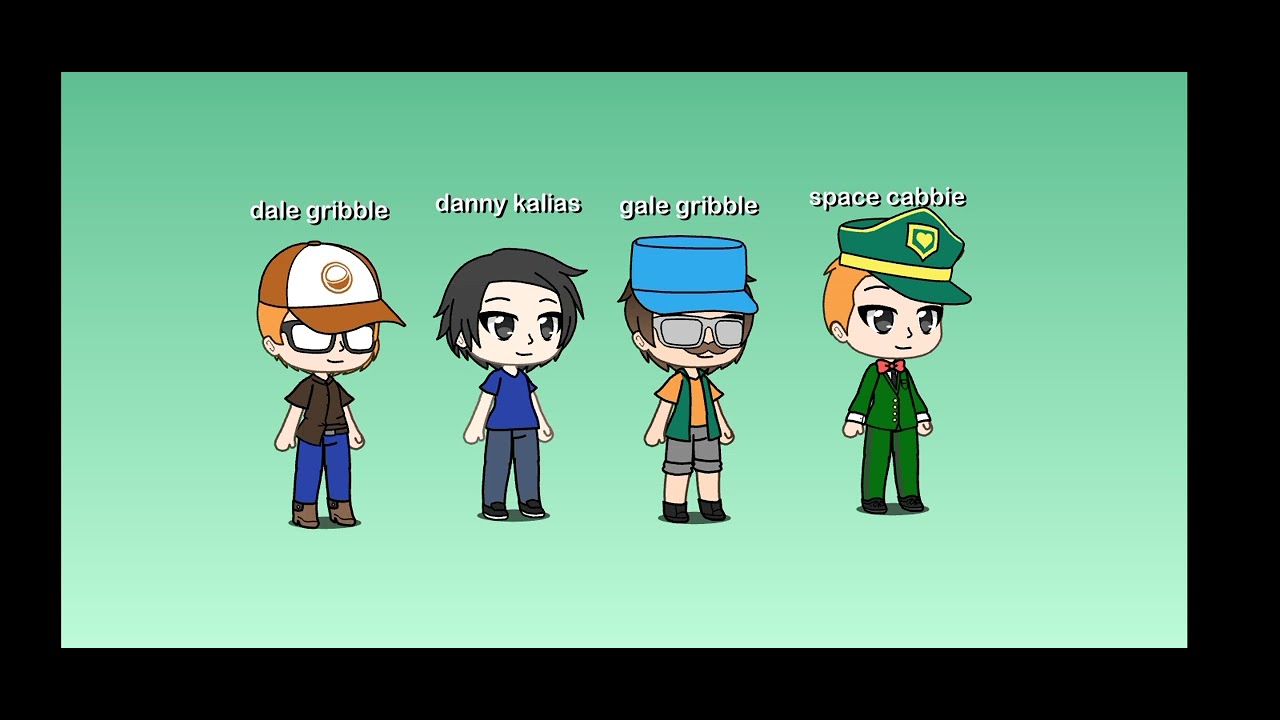 i made dale gribble, danny kalias, gale dibble and space cabbie in gacha life
