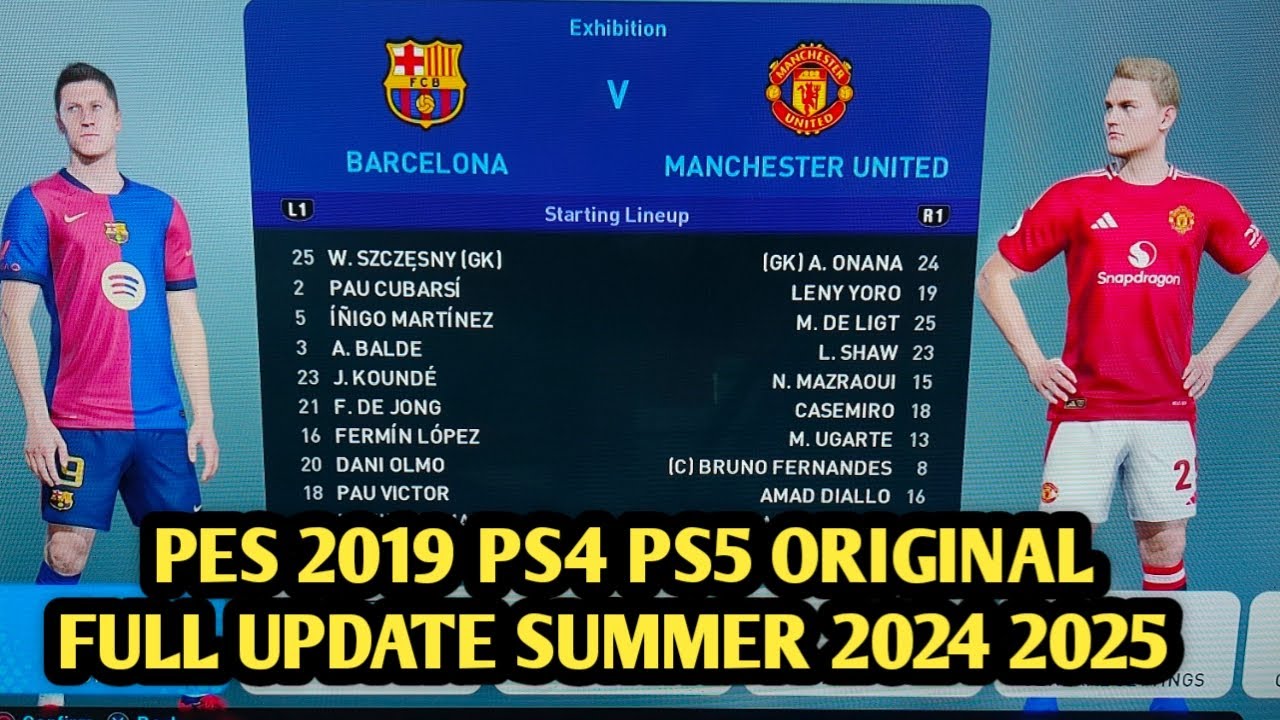 TUTORIAL INSTAL OPTION FILE PES 2019 PS4 PS5 ORIGINAL UPDATE SUMMER SEASON 2024 2025 | COMO 1907