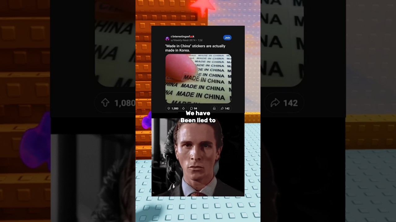 "Made in China" Stickers Are Made in Korea 😲🤯 