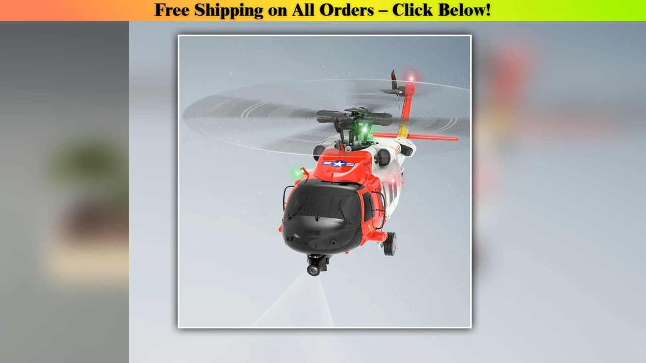 Yuxiang F09s Rescue Eagle Black Hawk Helicopter Remote Control Simulation Model Aircraft Gps