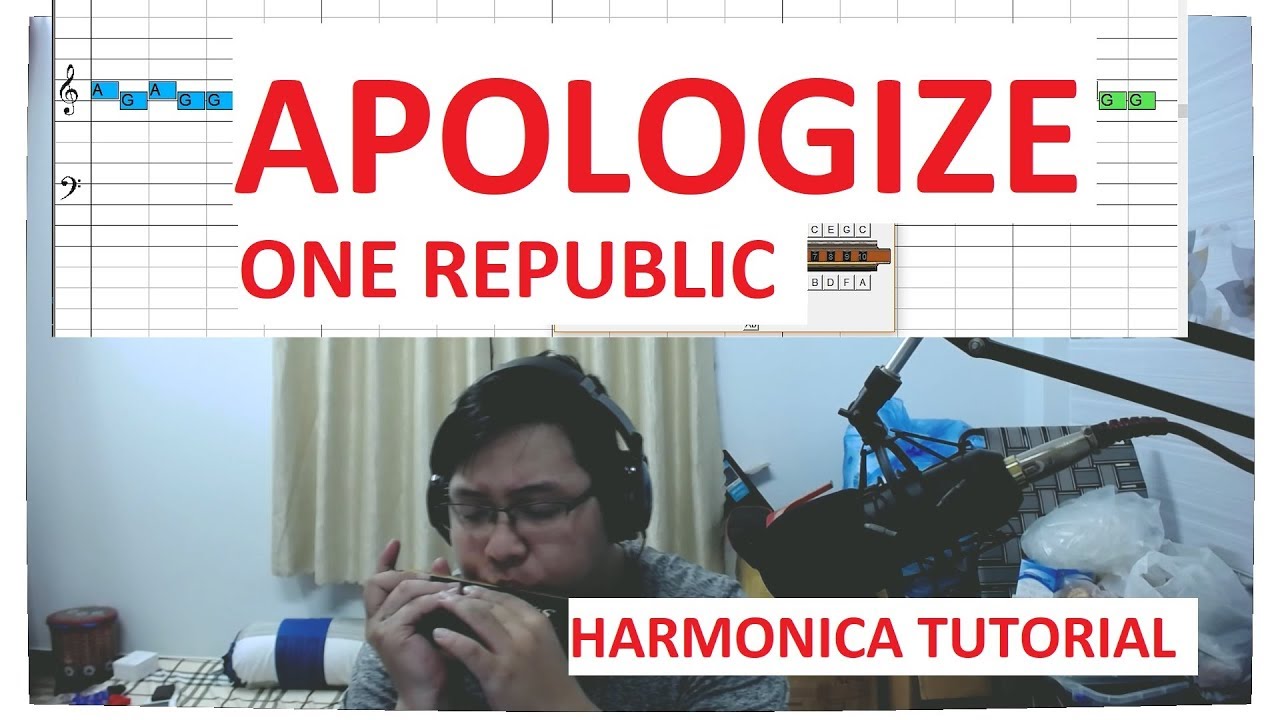 Apologize - one republic | Harmonica tab | Lightvspy