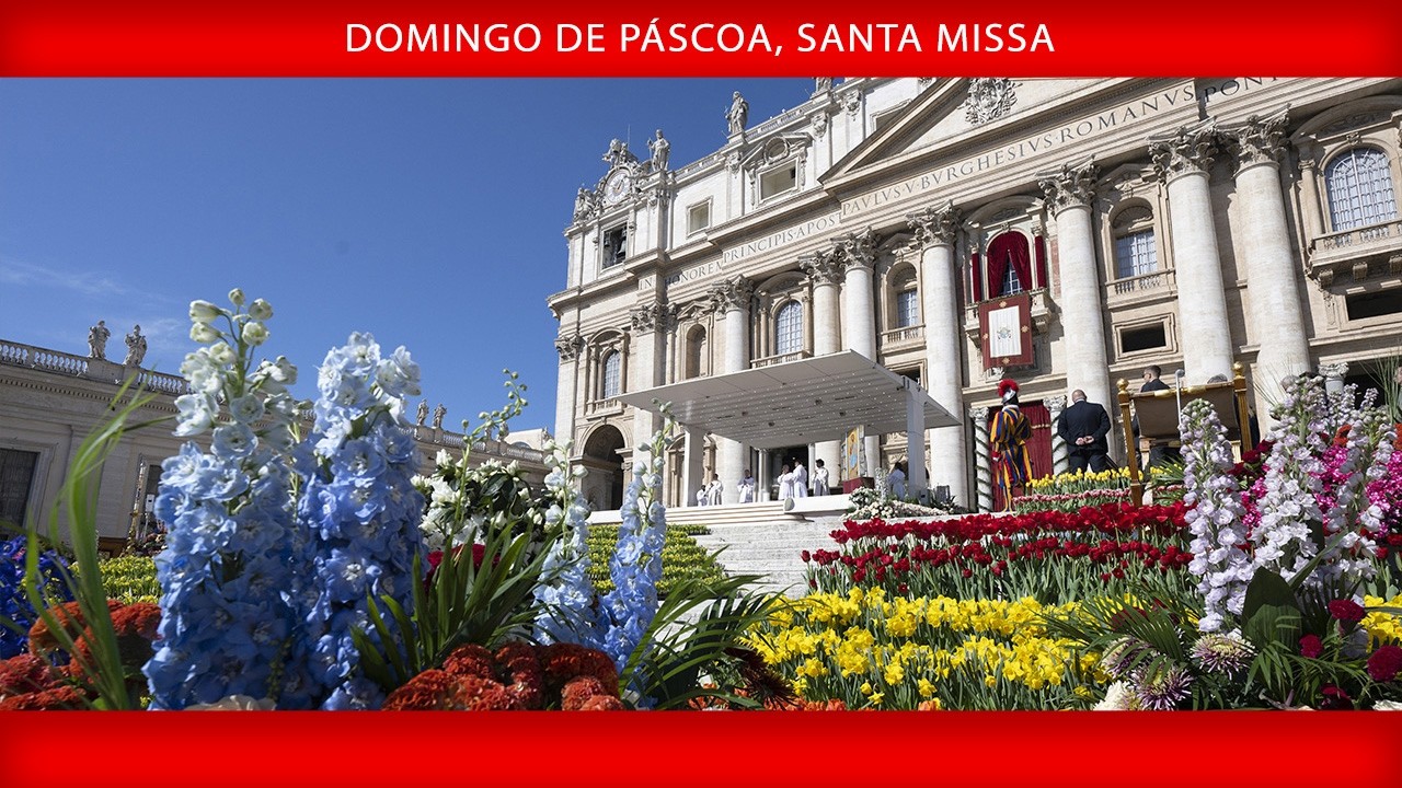 Domingo de P&aacute;scoa, Santa Missa 5 de abril de 2026 - Papa Le&atilde;o XIV