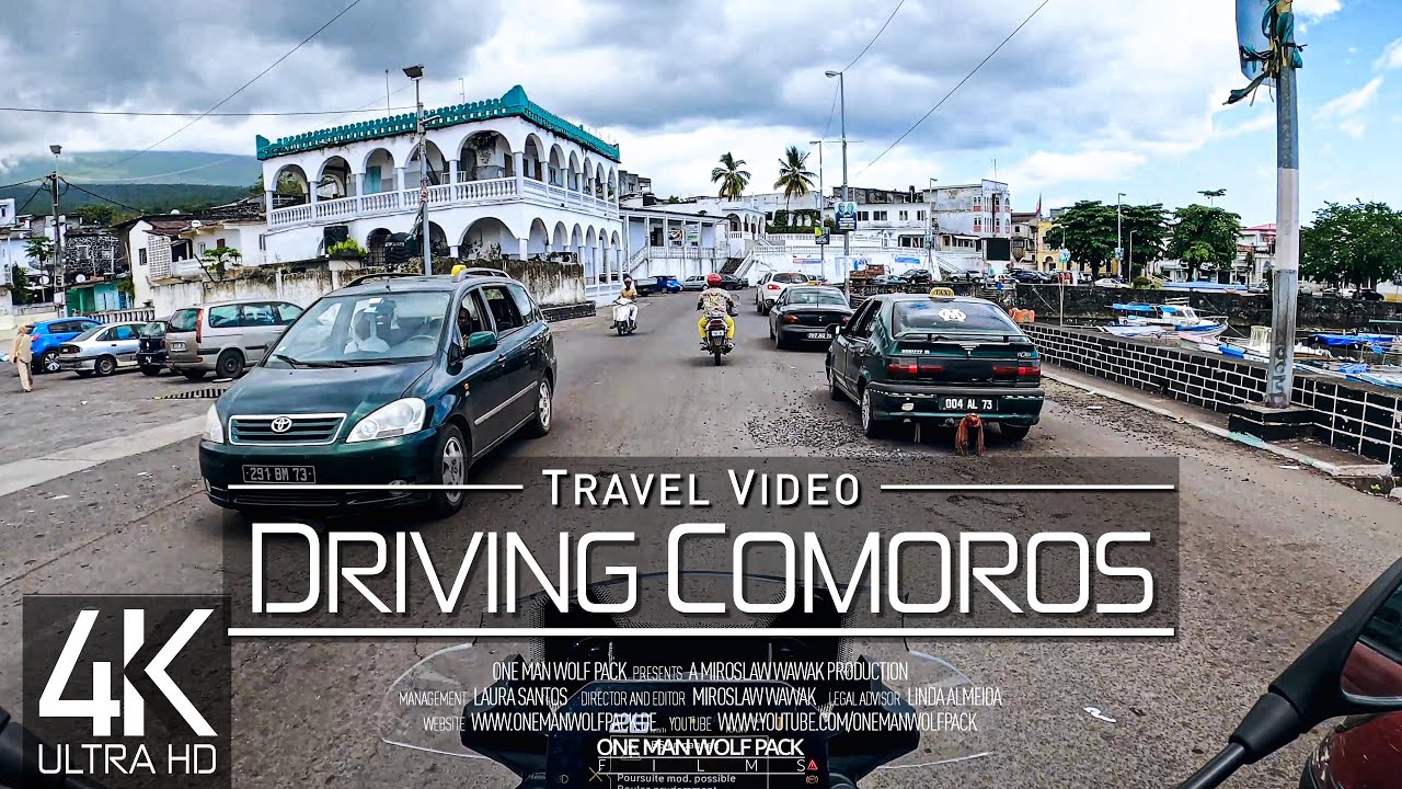 【4K 60fps】🇰🇲 2 ½ HOUR RELAXATION FILM: 🏍️ «Driving in The Comoros (Africa)» Ultra HD 📺 UHD AmbientTV