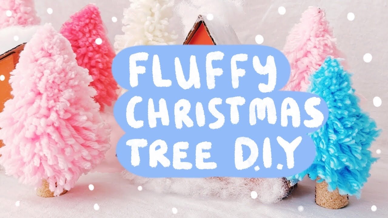 How to Make a Super Cute Fluffy Yarn Christmas Tree 🎄