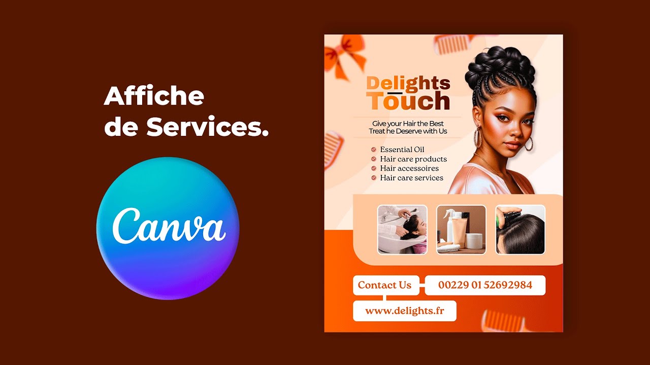 Créer une Affiche Publicitaire sur Canva pour Présenter vos Services | Canva Affiche Tutoriel