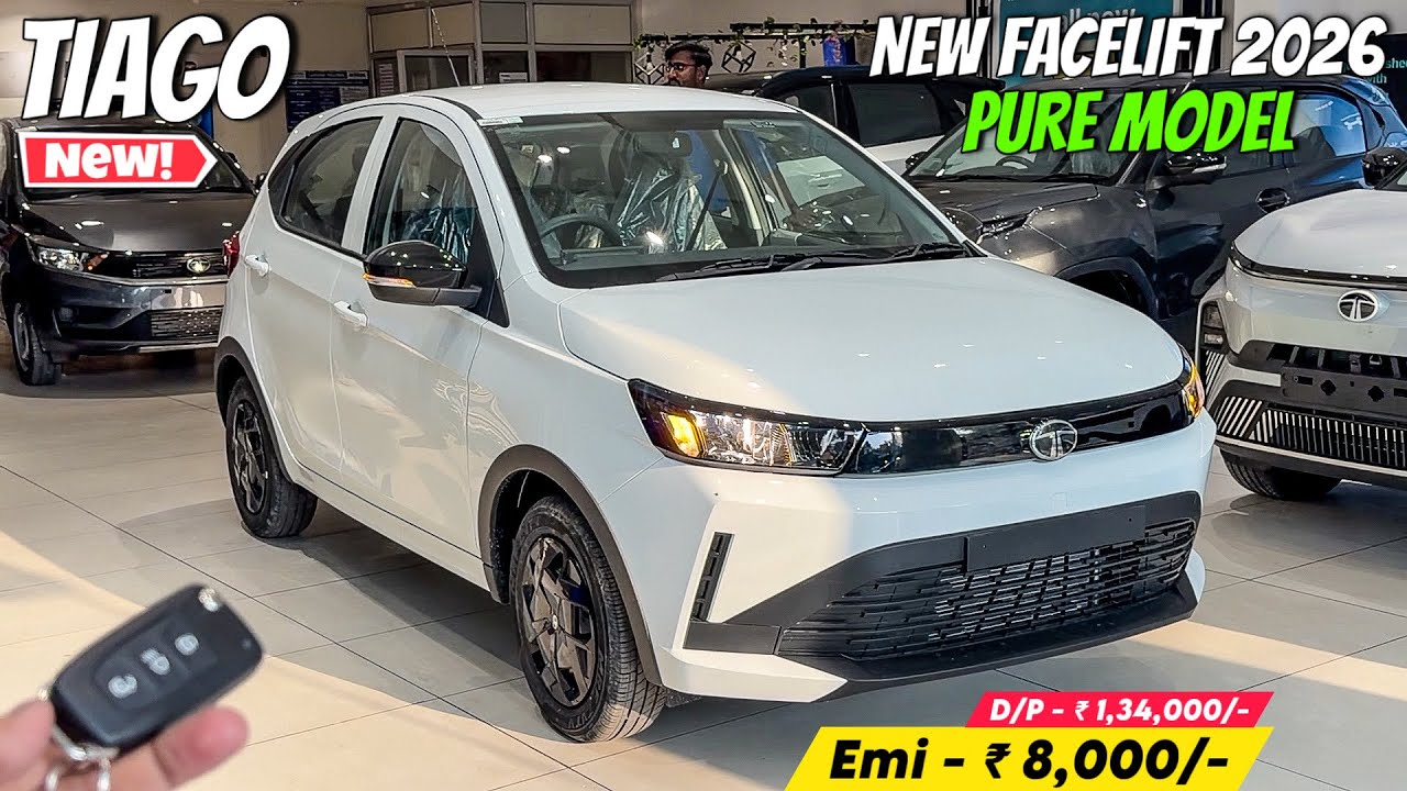 New Tata Tiago Facelift 2026 😍 | Tata Tiago Pure 2026 ✅ | Tiago Second Base Model | Detailed Review