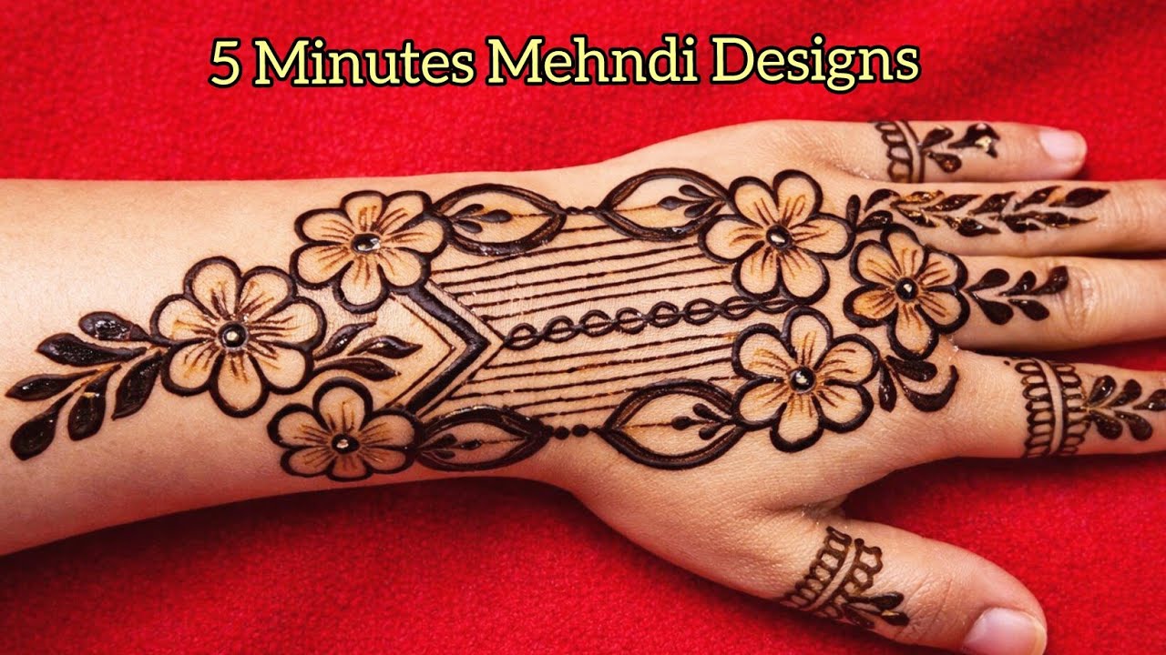 Simple & Stylish Back Hand Mehndi Design | Easy Floral Chain Mehndi for Beginners
