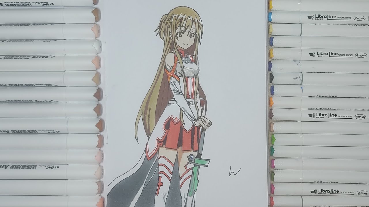 How to draw Asuna from 