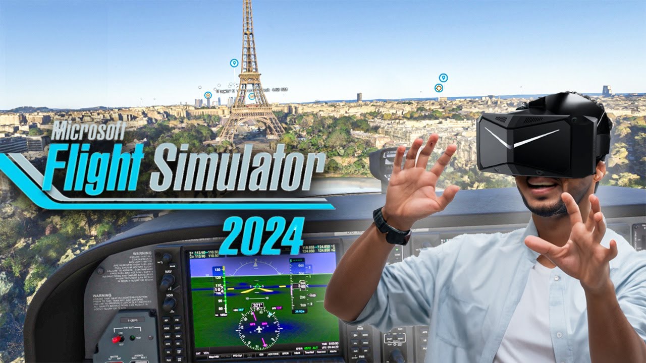 FLIGHT SIMULATROR 2024 en VR ! C'EST UNE DINGUERIE !! (Pimax Crystal Light)