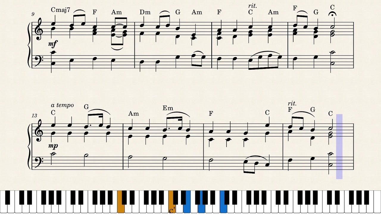 Tausend Sterne sind ein Dom | Klavierarrangement