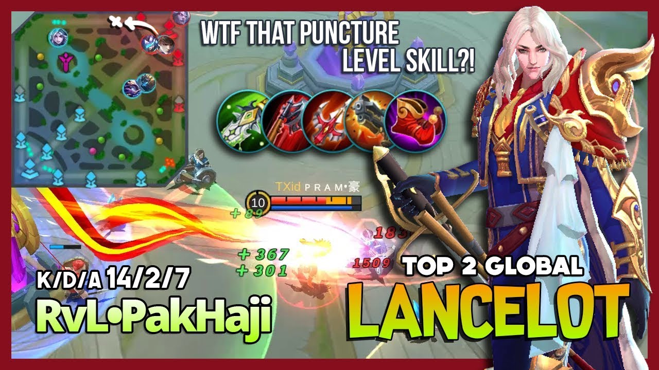 That Level Skill Survive from Enemy Tower! RvL•PakHaji Top 2 Global Lancelot ~ Mobile Legends