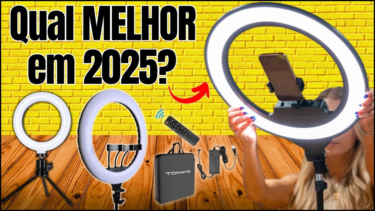 As 5 Melhores Ring Lights 2025 // Barato, Custo Benefício 🥷💛