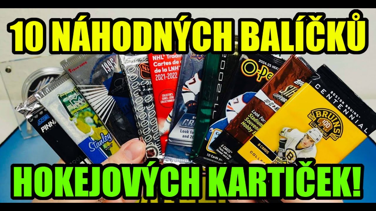 10 NÁHODNÝCH BALÍČKŮ Hokejových Kartiček! Hokejové karty NHL! Pack break!