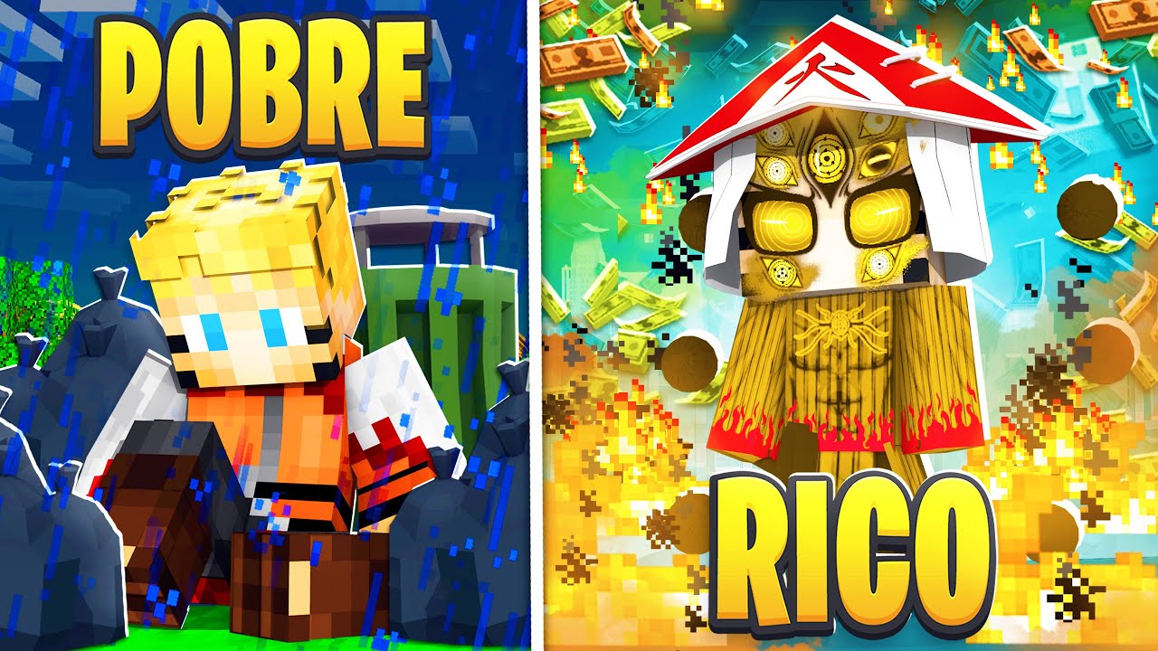 RICO VS POBRE DE UM DEUS HOKAGE NO MINECRAFT!