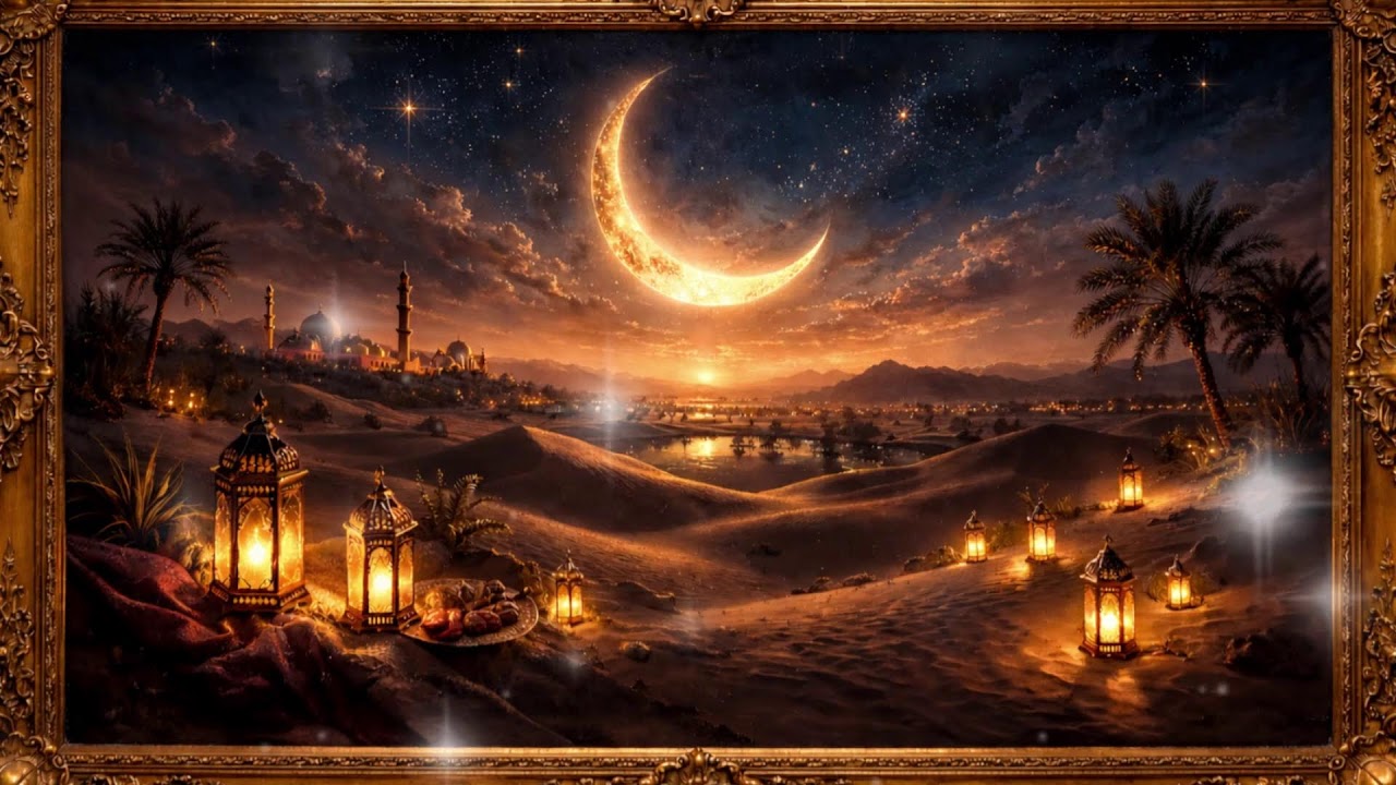 🌙 Croissant Lunaire dans le Désert ✨ Live Spirituel Apaisant • Nuit Dorée & Ambiance Sacrée