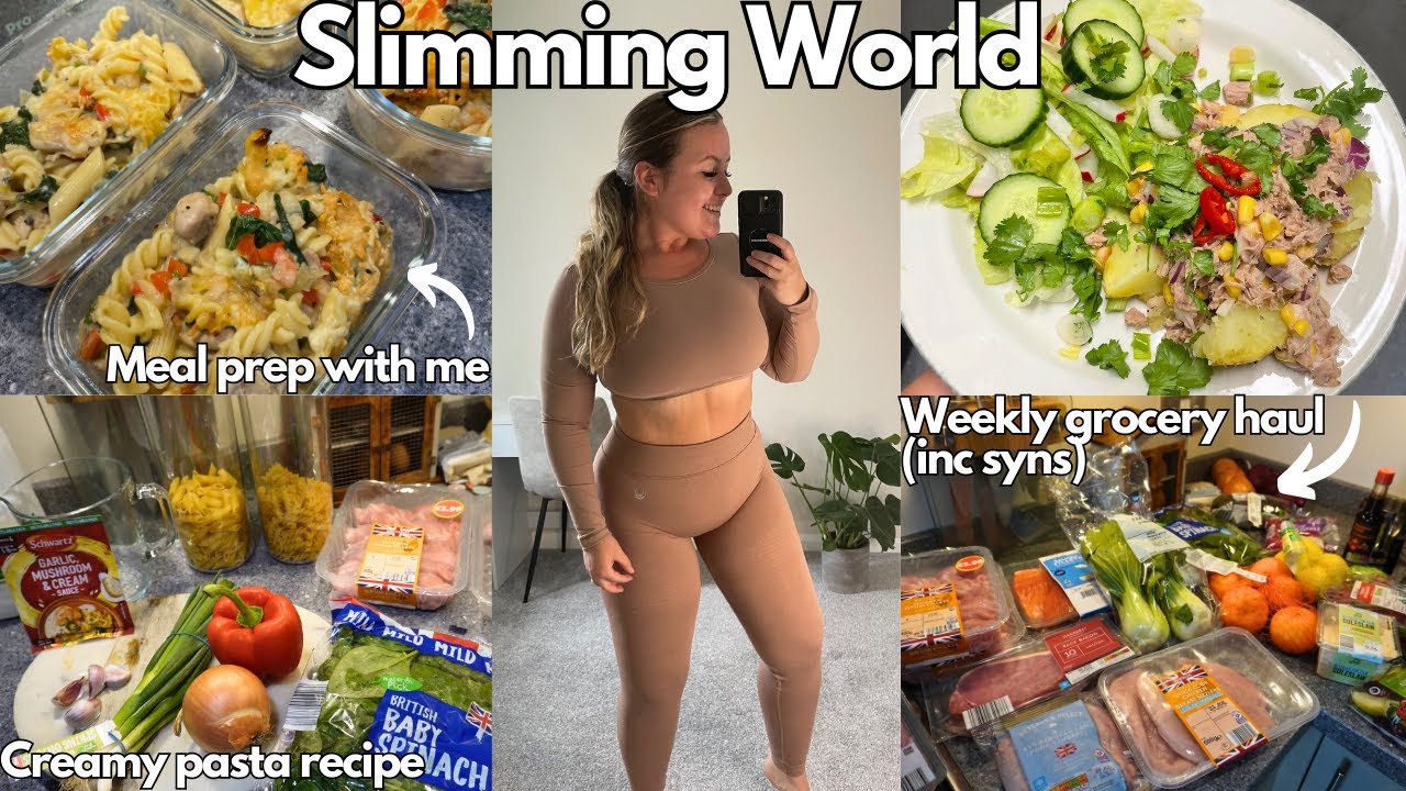 SLIMMING WORLD weekly grocery haul + Meal prep with me (how I meal plan for weight loss)