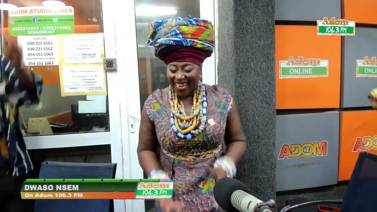 Akumaa Mama Zimbi displays the 'dipo' dance done by the Krobos