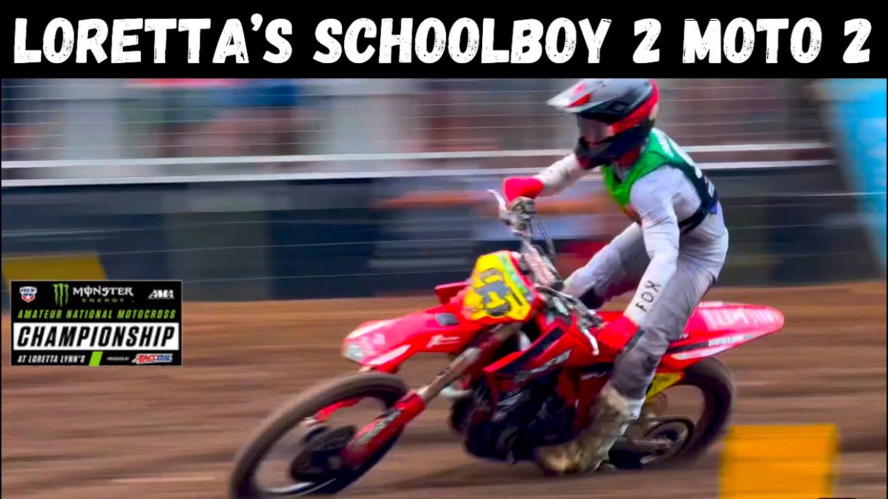 Fastest Laps EVER at Loretta Lynn&rsquo;s?! 1st Moto in the Morning on Friday - Schoolboy 2