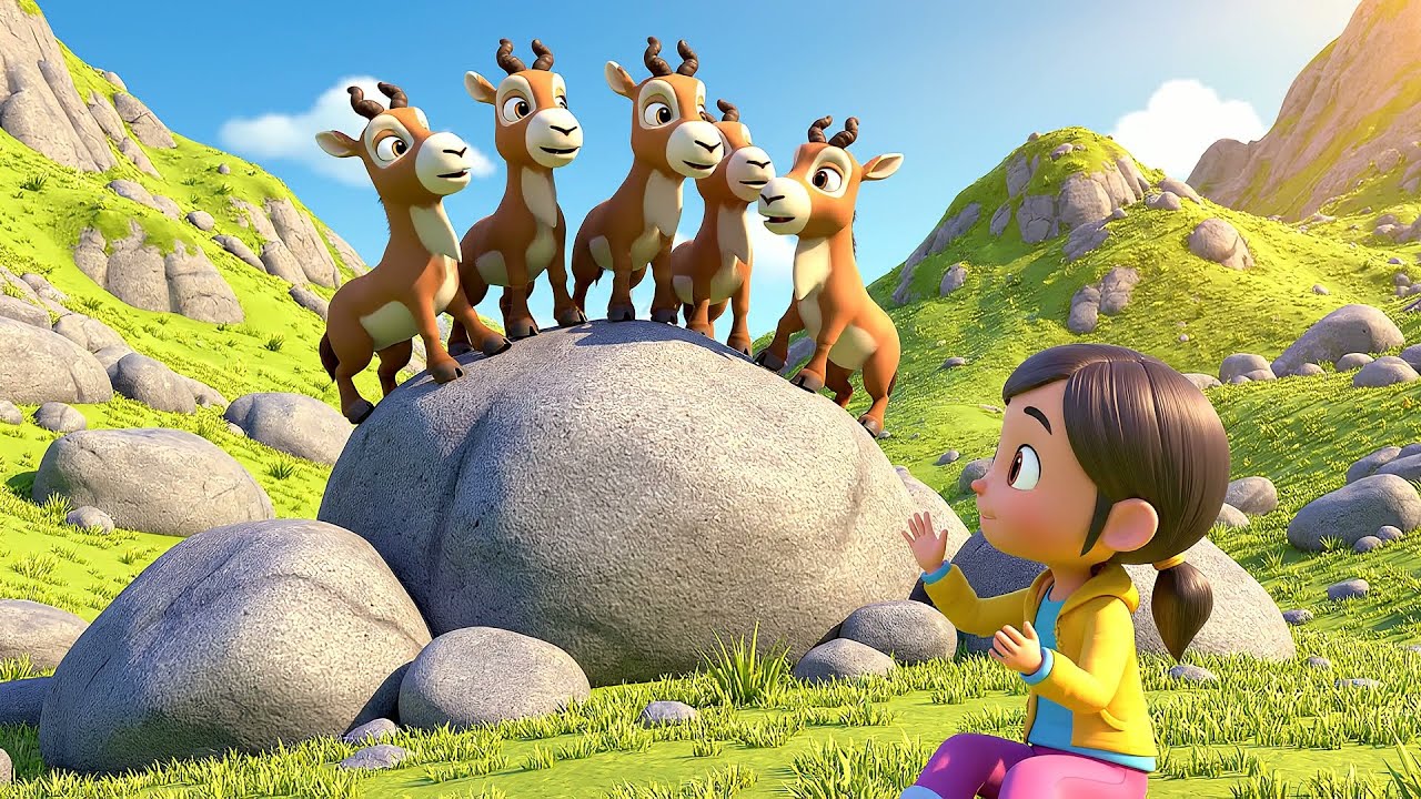 Five Little Markhors Clamber Clamber Clamber | Nursery Rhymes for Kids & Baby Songs