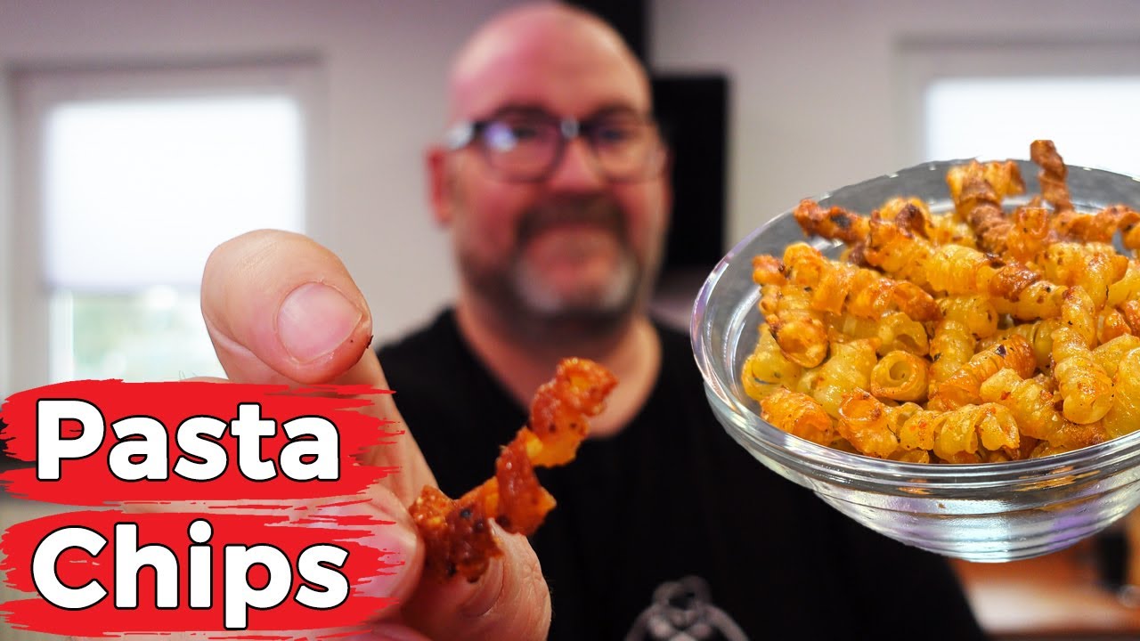 Knusprige Pasta Chips aus dem Backofen und der Heißluftfriseuse