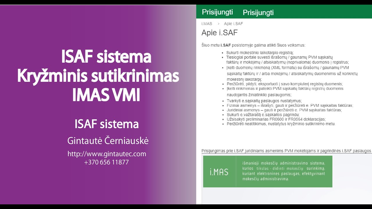 ISAF sistema_Kryžminis sutikrinimas _ IMAS VMI_ Valstybinė mokesčių inspekcija