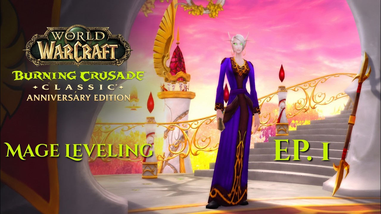 World of Warcraft Cozy Longplay | TBC Classic Blood Elf Mage Leveling (No Commentary) | Episode 1