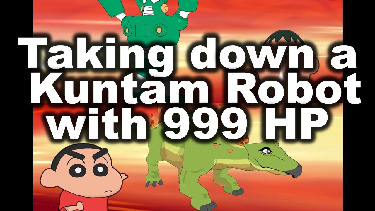 Crayon Shin-chan Switch - 999 HP Kuntam Robot Battle - No Damage