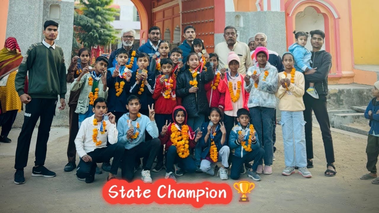 स्टेट गेम्स में बलवाड़ी गाँव 🌴के 18 बच्चों ने पदक 🏅जीतकर  गाँव का नाम रोशन किया है।🥳