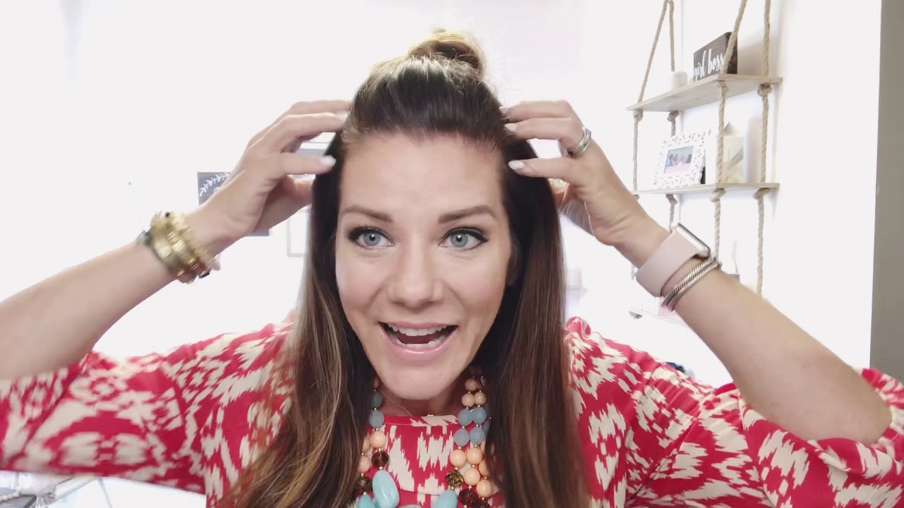 Half-Up Messy Bun Tutorial | Easy Half Up Hairstyle | Hair Tutorial | Easy Hairstyle