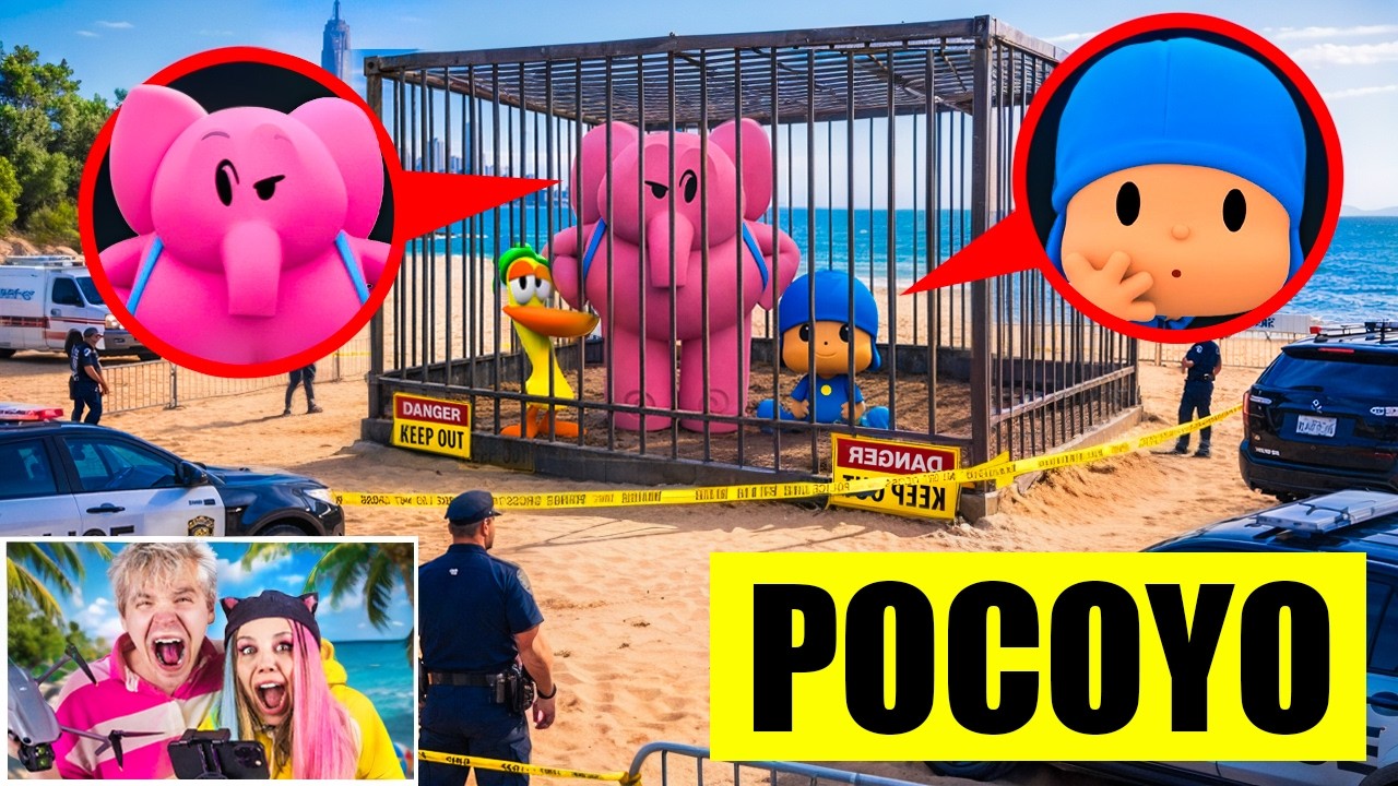 ДРОН СНЯЛ ВСЕХ  POCOYO В РЕАЛЬНОЙ ЖИЗНИ!! POCOYO, ELLY, PATO