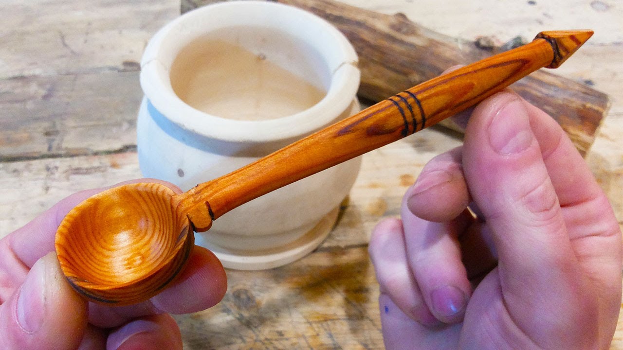 ДЕРЕВЯННАЯ ЛОЖКА НА ТОКАРНОМ СТАНКЕ \ WOODEN SPOON