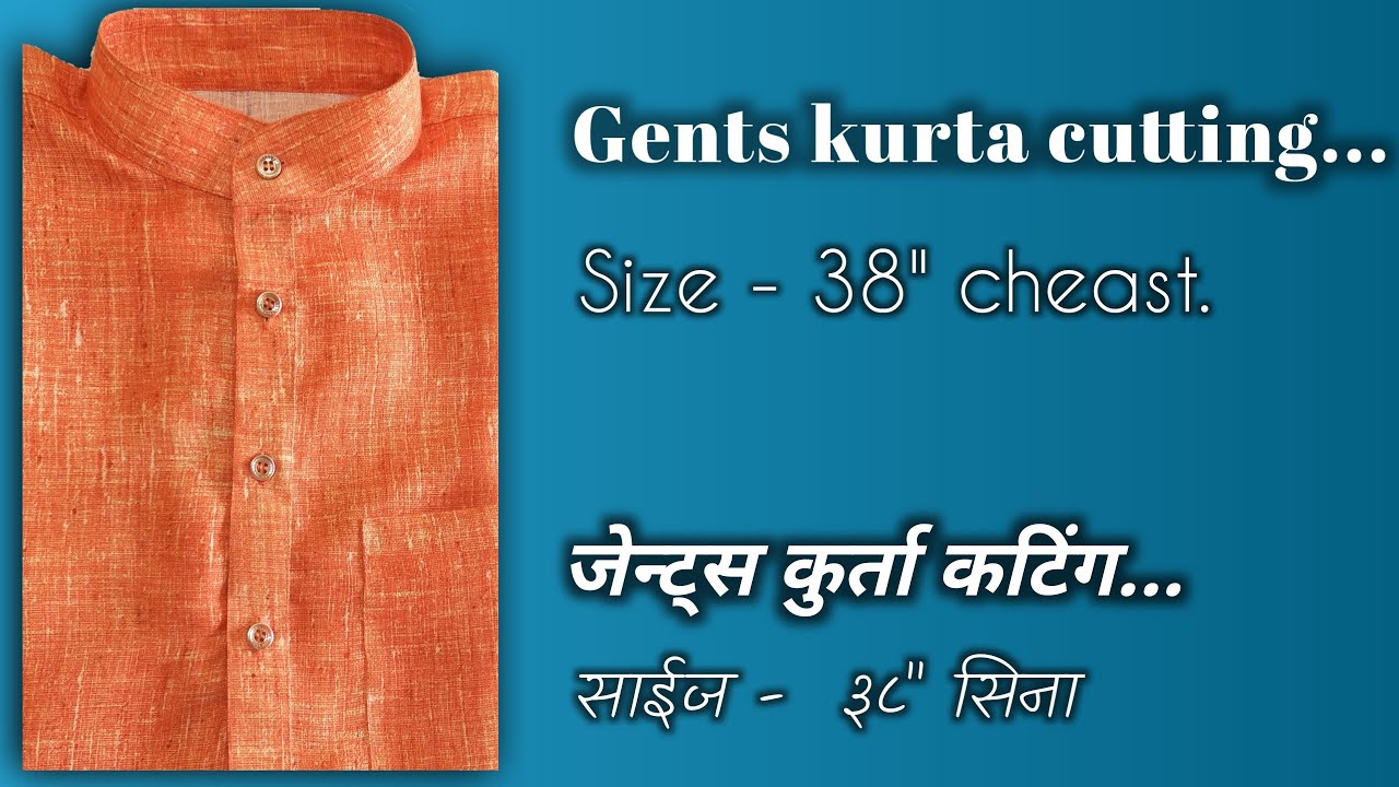 Gents kurta cutting | size 38