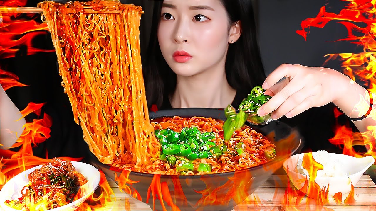 ASMR Лапша из ада 🔥Самая острая лапша рамэн в мире ☠️MUKBANG EATING SHOW