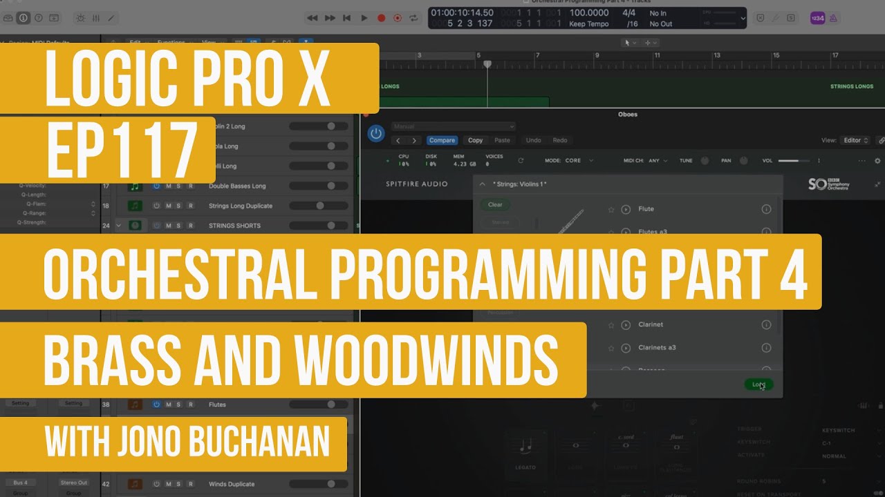 LOGIC PRO X - Orchestral Programming in Logic Part 4: Brass and Woodwinds