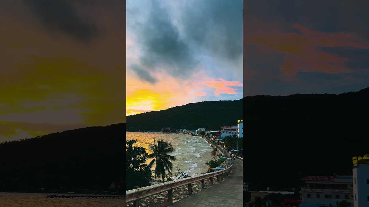 Ho&agrave;ng h&ocirc;n tr&ecirc;n biển H&ograve;n Sơn #travel #cuongsgvlog #honson