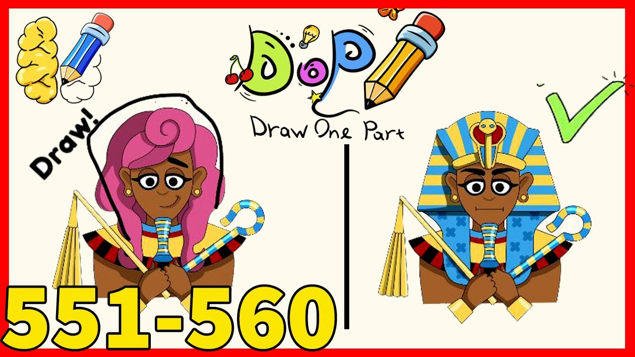 DOP Draw One Part Level 551 552 553 554 555 556 557 558 559 560 Solution or Walkthrough