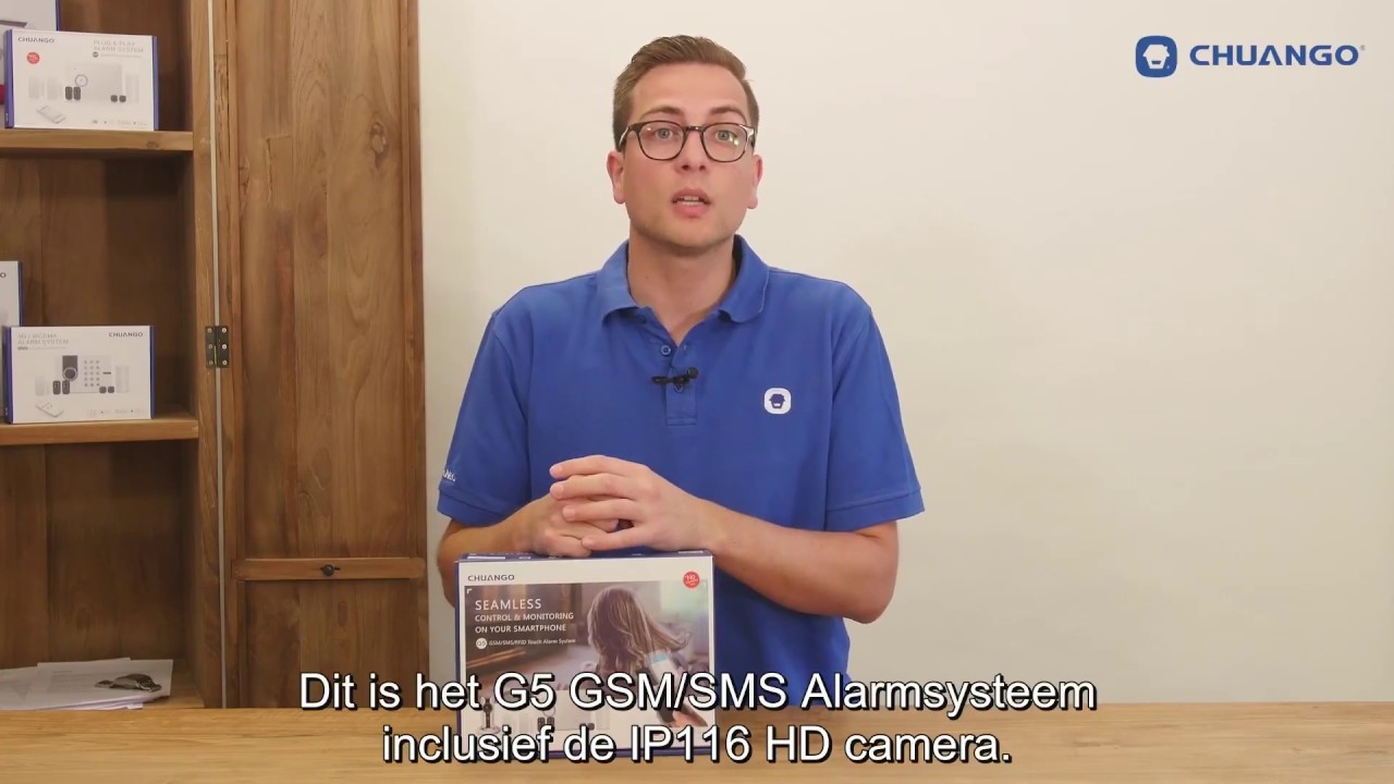 Chuango G5 GSM/SMS Alarmsysteem + IP116 (NL Ondertiteld)