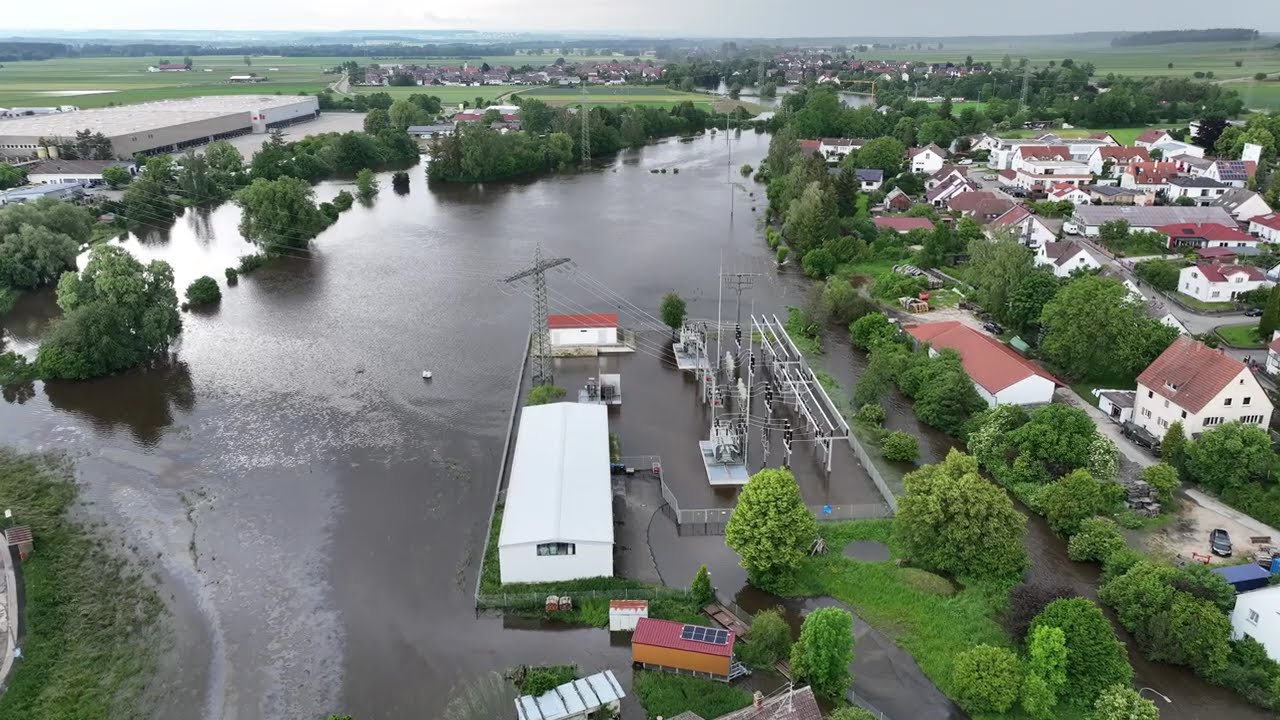 Überschwemmung Pfaffenhofen an der  Roth