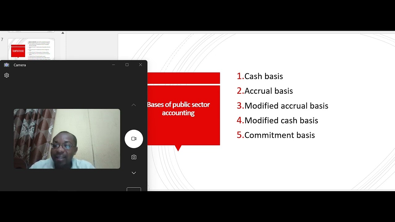 Bases of Public Sector Accounting and comparisons of Public Sector and Private Sector