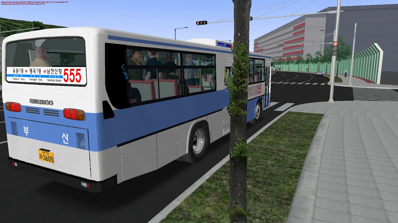 [OMSI 2]Daewoo bus BS106 부산교통 555번 운행일지 1회 (하-1)